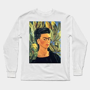 Frida Kahlo Self-Portrait with Bonito 1941 Art Print Long Sleeve T-Shirt